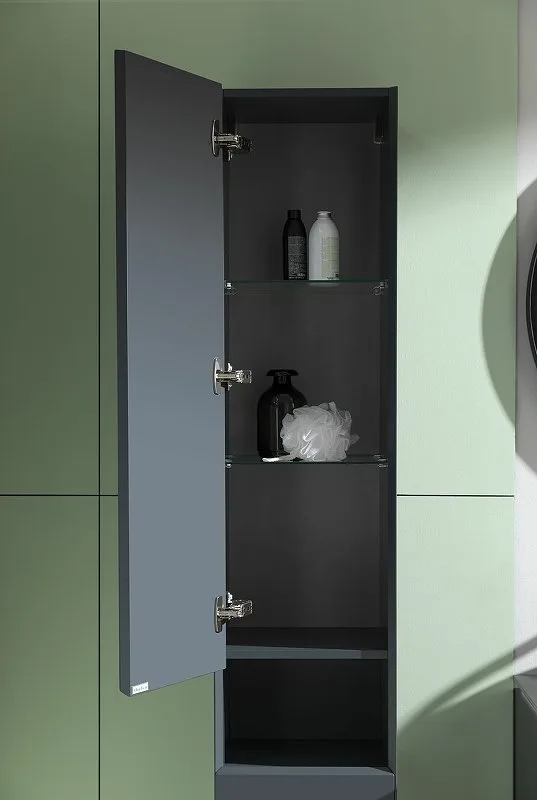 Шкаф-пенал для ванной Allen Brau Infinity 35 L подвесной, антрацит матовый Sancos — официальный сайт