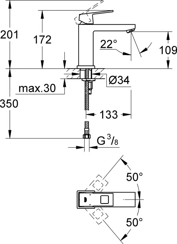 Смеситель для раковины Grohe Eurocube 23446000 Sancos — официальный сайт