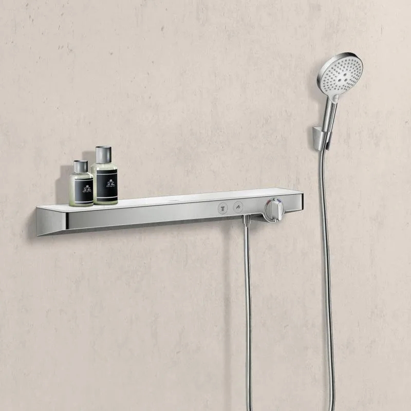 Термостатический смеситель Hansgrohe ShowerTablet Select 13184400 для душа, белый - хром Sancos — официальный сайт
