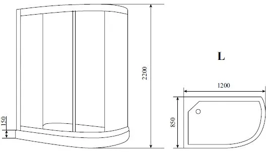 Душевая кабина Timo Standart T-1102 L, с сиденьем Sancos — официальный сайт