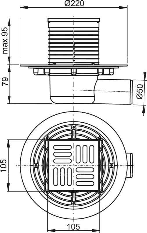 Душевой трап AlcaPlast APV APV101 Sancos — официальный сайт