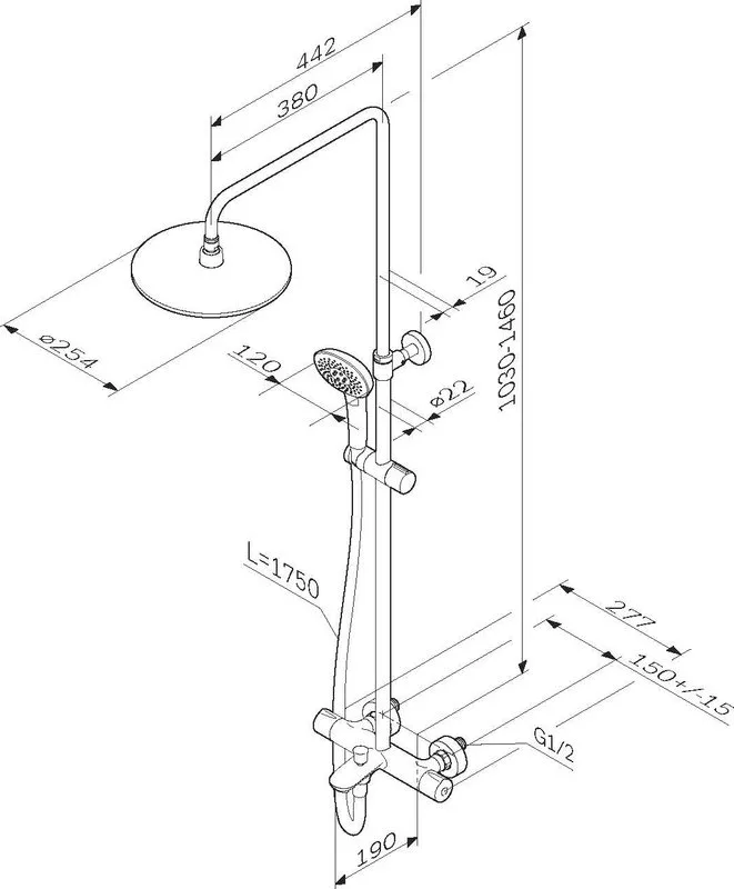Душевая стойка AM.PM Spirit V2.0 F0770A510 Sancos — официальный сайт