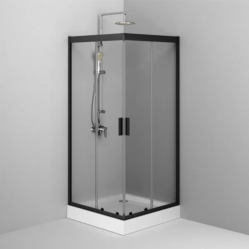 Душевой уголок AM.PM Gem W90G-403-090BT 90x90, профиль черный Sancos — официальный сайт