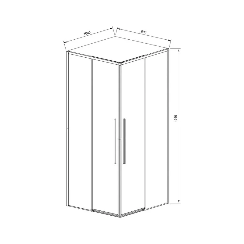 Душевой уголок Vincea Slim-N VSS-4SN8010CLG 100х80, профиль брашированное золото, стекло прозрачное Sancos — официальный сайт