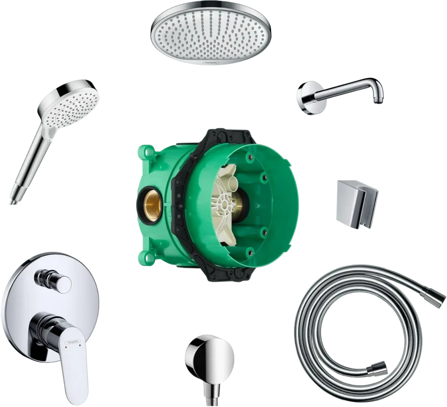 Душевой комплект Hansgrohe Crometta S 27958000 Sancos — официальный сайт