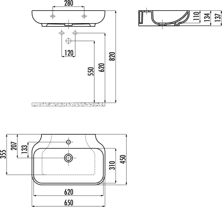 Раковина Creavit Free FE065 Sancos — официальный сайт