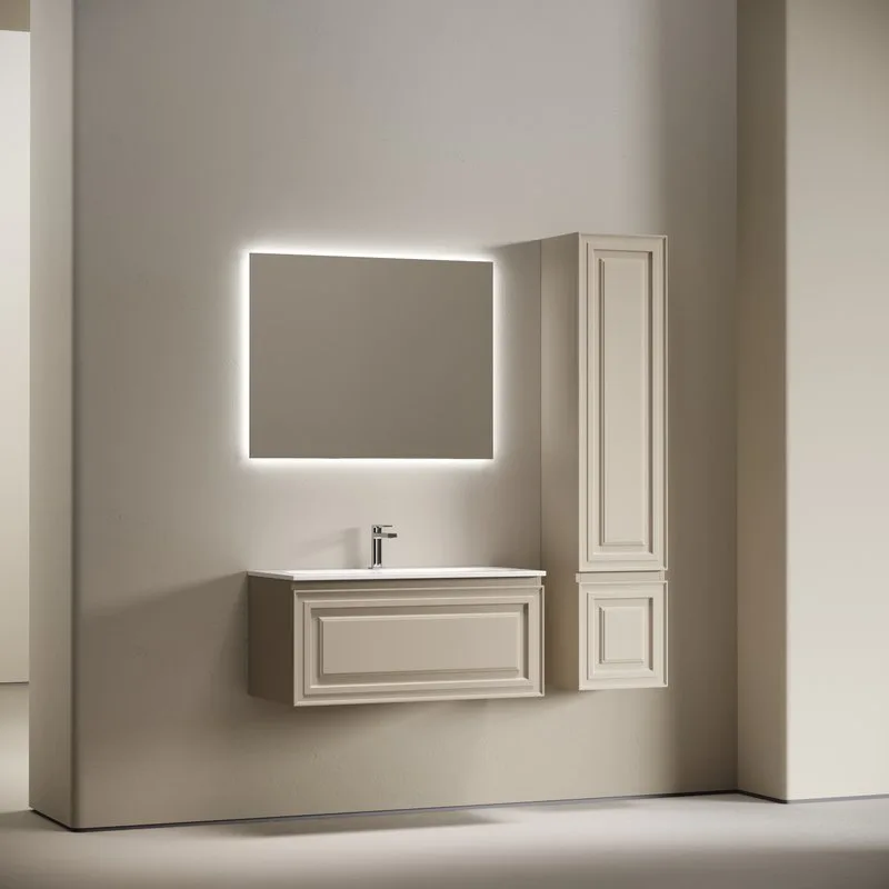 Тумба с раковиной Sancos Very 90 подвесная, beige soft, раковина СN7019 Sancos — официальный сайт