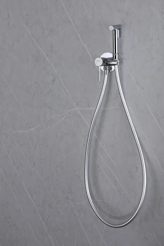Гигиенический душ Abber Wasser Kreis AF8125 со смесителем, С ВНУТРЕННЕЙ ЧАСТЬЮ, хром Sancos — официальный сайт