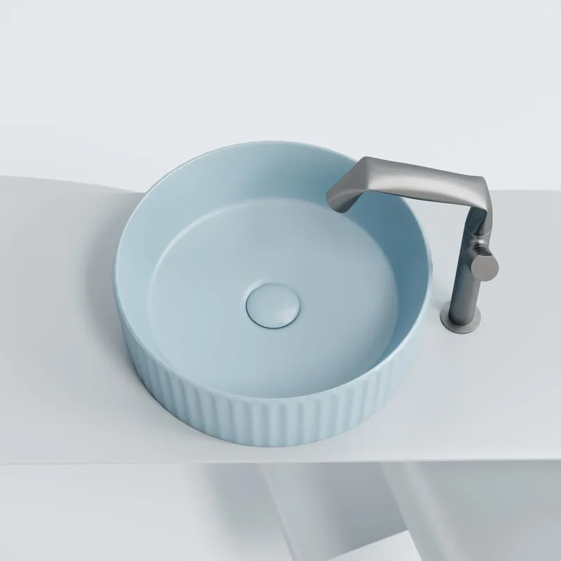 Накладная раковина Ceramicanova Element CN6057ML голубой матовый Sancos — официальный сайт