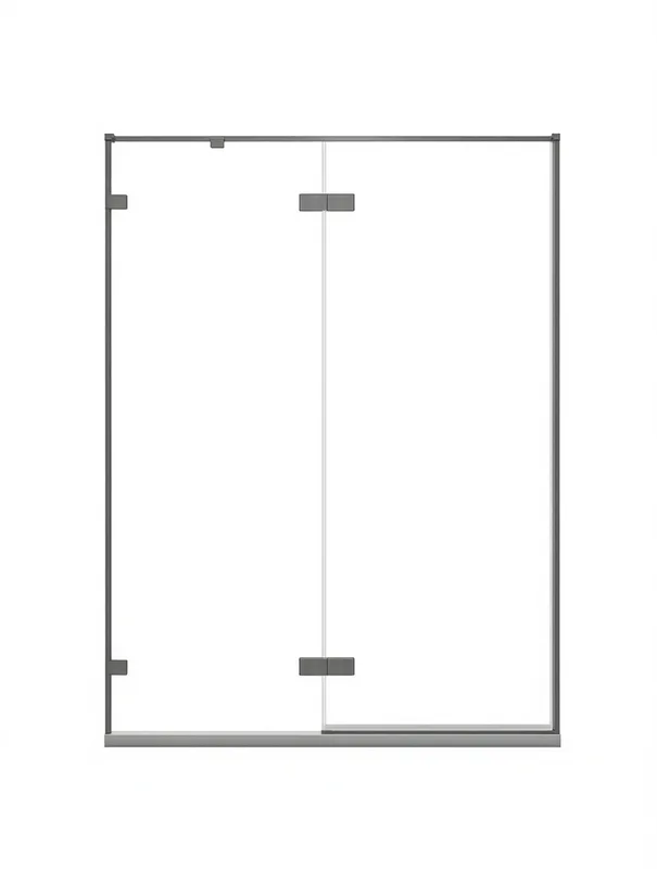 Душевая дверь в нишу Veconi Premium Alassio GR 130x200, профиль брашированный графит, стекло прозрач Sancos — официальный сайт