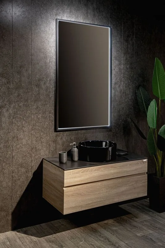 Зеркало Art&Max Aversa 60х80 черное, с LED-подсветкой, 6000К Sancos — официальный сайт