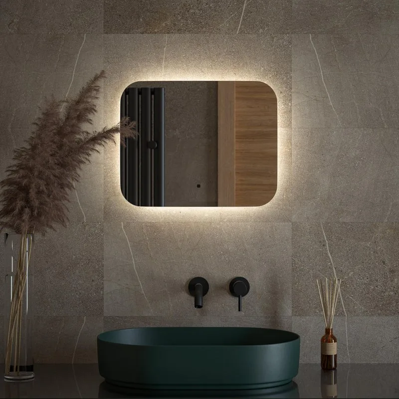 Зеркало Defesto Opti DF 2801RH 50х40 с LED-подсветкой, 4500К, инфракрасный выключатель
