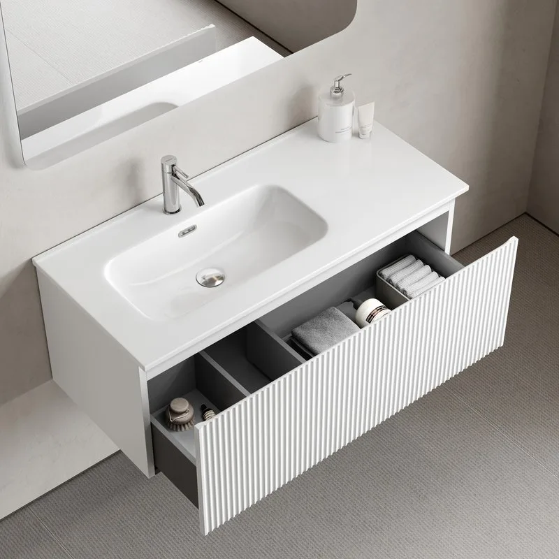 Тумба под раковину Sancos Snob R 1.0 100 подвесная Bianco (белый), SNR1.0100LW Sancos — официальный сайт