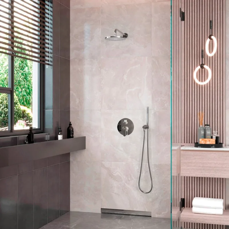 Душевой комплект Berges Ventas 2R 073003, С ВНУТРЕННЕЙ ЧАСТЬЮ, хром Sancos — официальный сайт