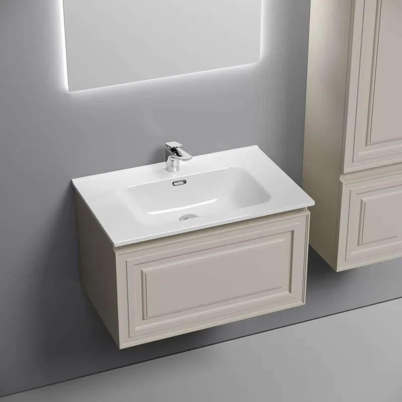Тумба с раковиной Sancos Very 70 beige soft, раковина CN7007 Sancos — официальный сайт