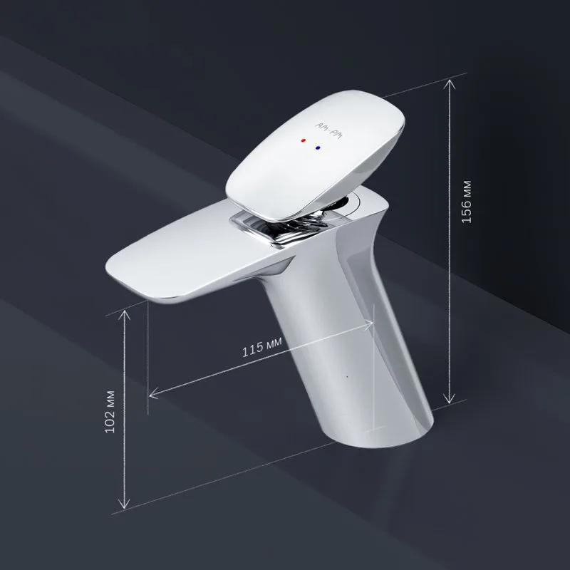 Смеситель для раковины AM.PM Spirit V2.0 F70A82100 с донным клапаном Sancos — официальный сайт