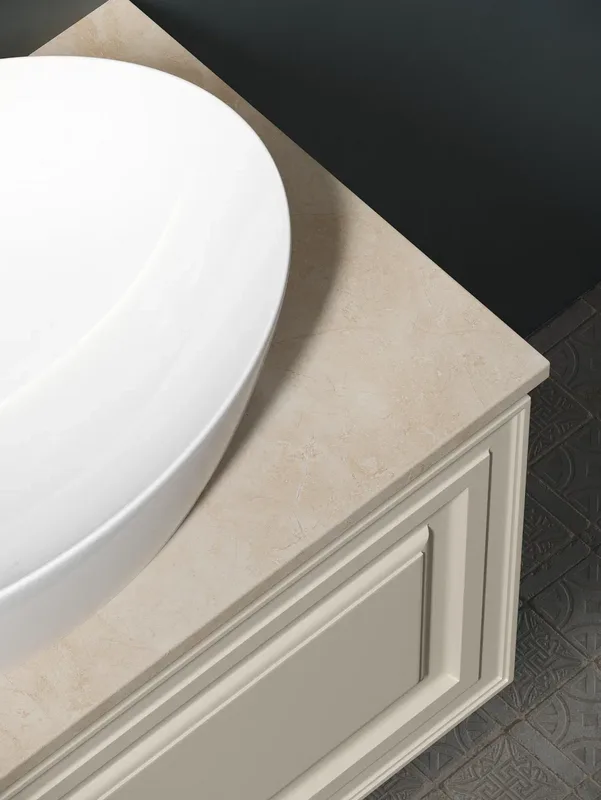 Тумба с раковиной Sancos Very 80 см, beige soft, столешница бежевая, раковина CN5018 Sancos — официальный сайт
