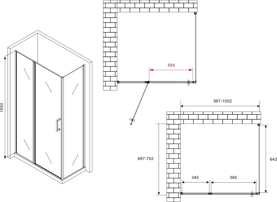 Душевой уголок Abber Sonnenstrand AG04100BS-S70B 100x70, профиль черный, стекло прозрачное Sancos — официальный сайт