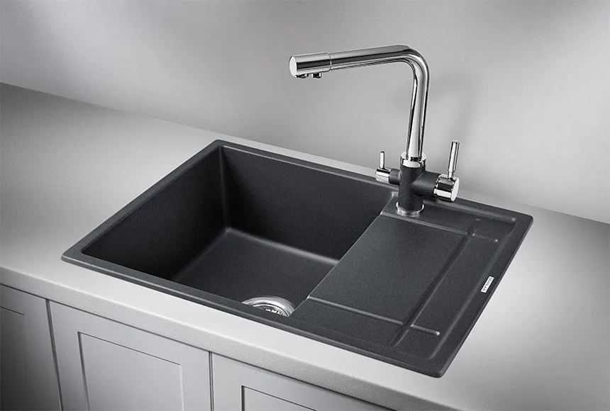 Мойка кухонная Granula 6501, черный Sancos — официальный сайт