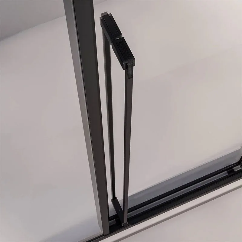 Душевая дверь в нишу Veconi Premium Prato 300 B-R 140, профиль матовый черный, стекло прозрачное Sancos — официальный сайт