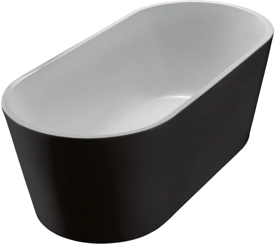 Акриловая ванна BelBagno BB71-1700-NERO-W0 170x80 см, отдельностоящая, глянцевая черная, овальная Sancos — официальный сайт