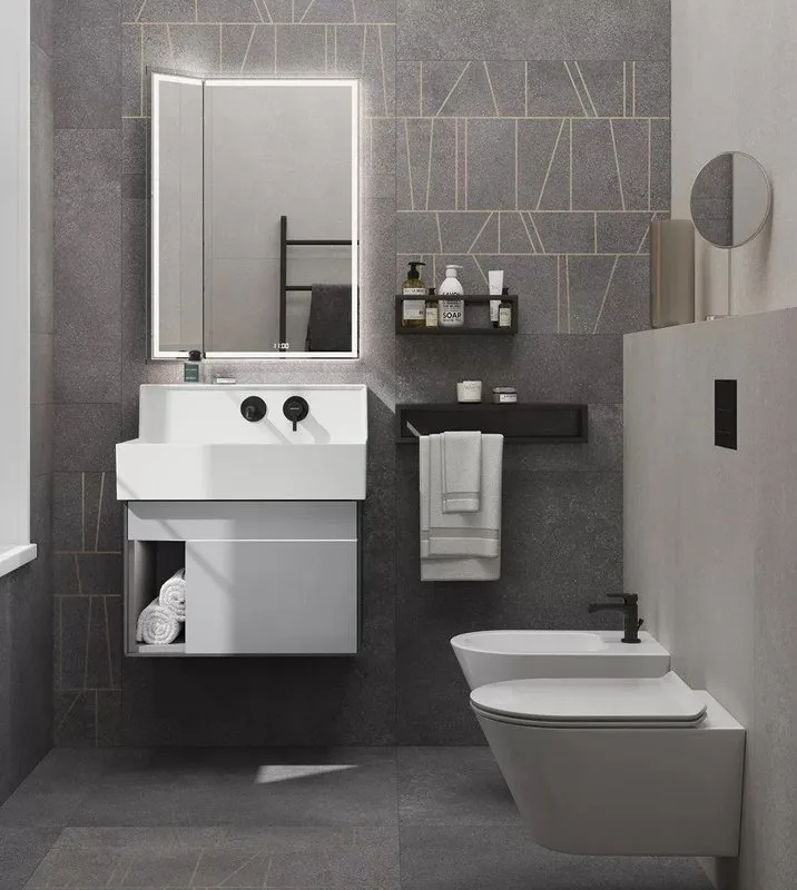 Тумба под раковину без столешницы KERAMA MARAZZI Logica M 65 серая Sancos — официальный сайт