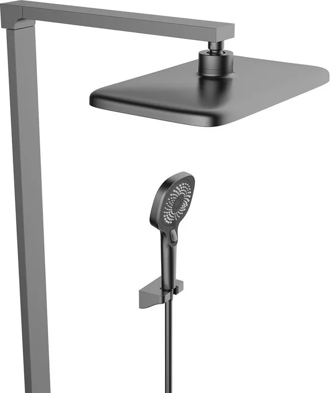 Душевая стойка Vincea Inspire VSFS-3I13TGM, с термостатом, вороненая сталь Sancos — официальный сайт