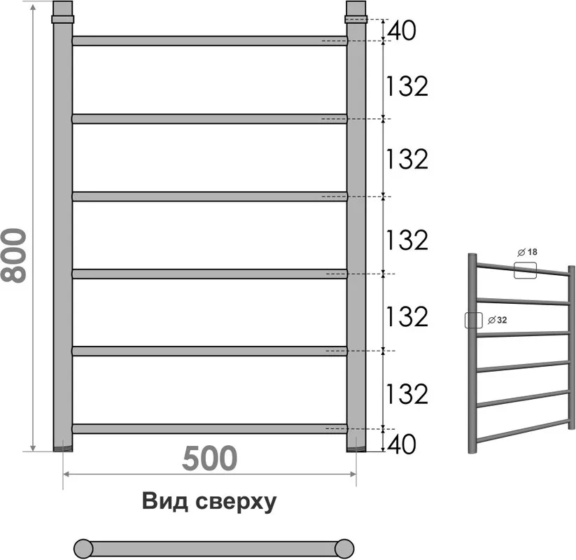 Полотенцесушитель водяной Indigo Line LLW80-50GDK3 Sancos — официальный сайт