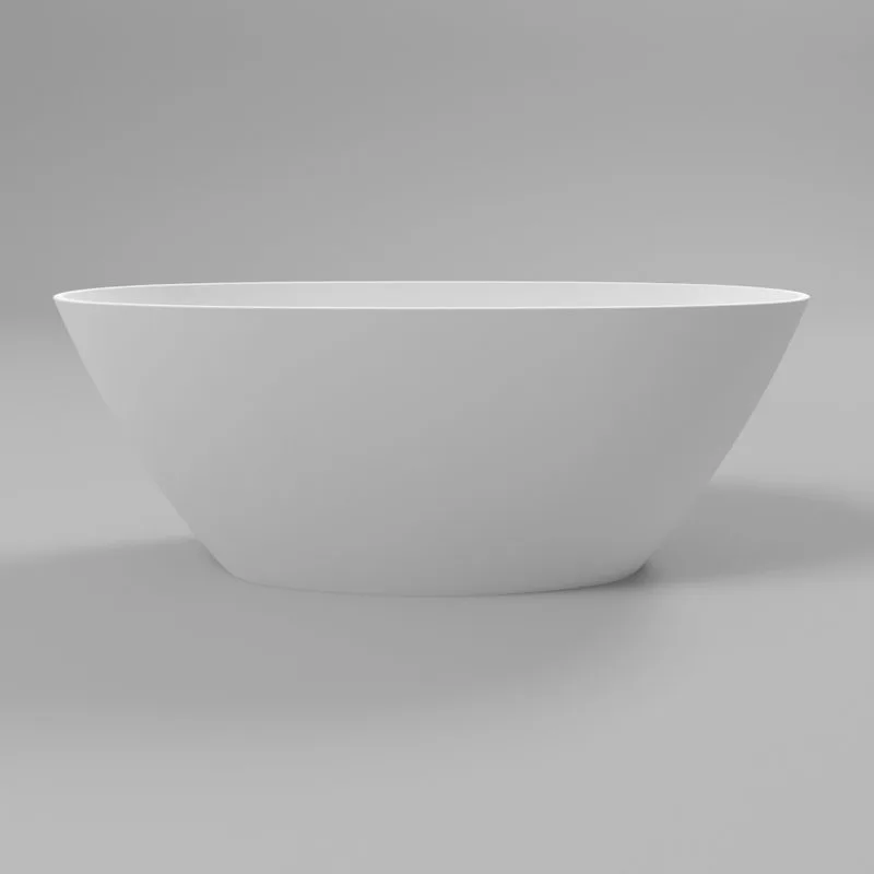 Ванна из искусственного камня WHITECROSS Onyx B 160x75 см, отдельностоящая, матовая белая, овальная, Sancos — официальный сайт