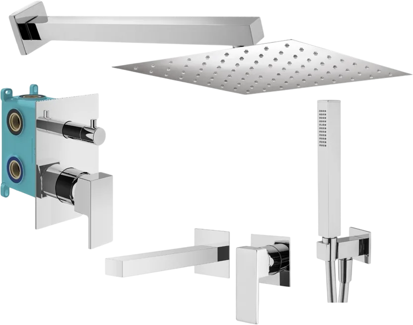 Комплект для ванной Plumberia Selection Tag KITTG18CR220 С ВНУТРЕННЕЙ ЧАСТЬЮ, хром Sancos — официальный сайт