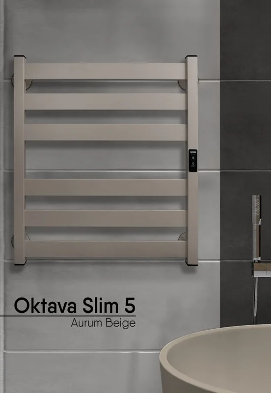Полотенцесушитель электрический Indigo Oktava Slim 5 LСLOKS5E60-50ABERt бежевый Sancos — официальный сайт