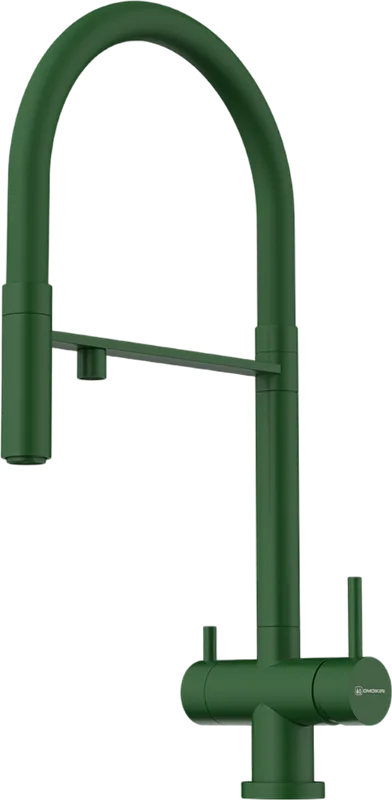 Смеситель для кухни Omoikiri Kanto RG royal green, с гибким изливом Sancos — официальный сайт