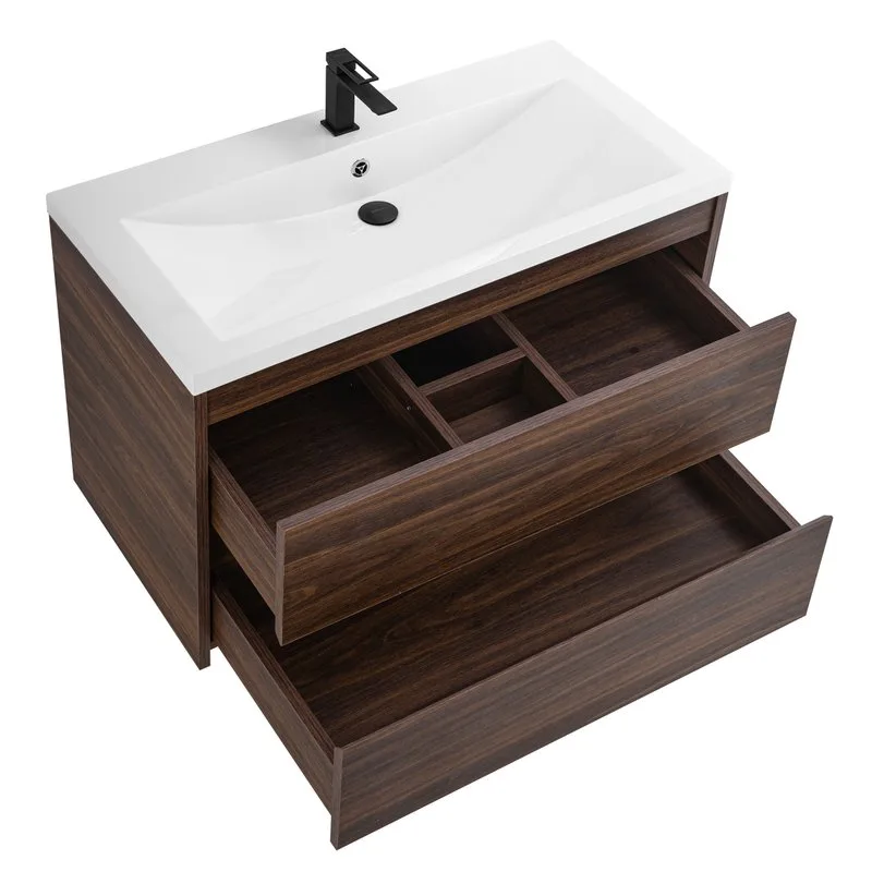 Тумба под раковину без столешницы Art&Max Family-M 100 подвесная, bourbon oak Sancos — официальный сайт