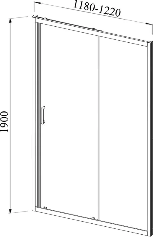 Душевая дверь в нишу Vincea Alpha VDS-3AL120CLB 120 см, стекло прозрачное, черный Sancos — официальный сайт