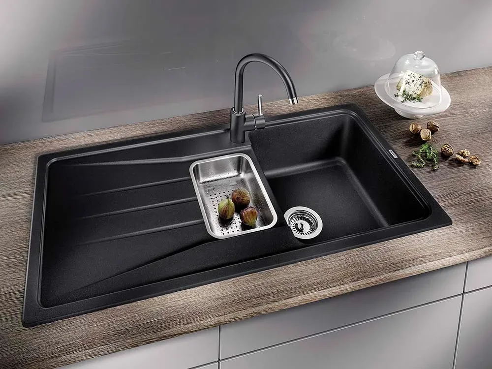 Смеситель для кухни Blanco Mida Silgranit 524202 (519415) черный Sancos — официальный сайт