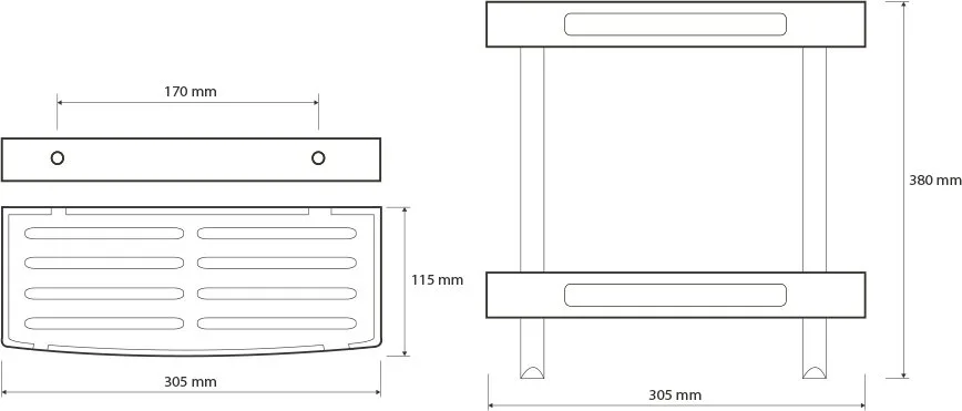 Полка Bemeta Cytro 102308241 2-ярусная Sancos — официальный сайт