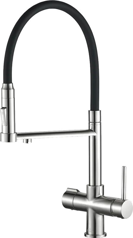 Смеситель для кухни Steel Hammer SH 2003 SATIN сатин, с гибким изливом Sancos — официальный сайт