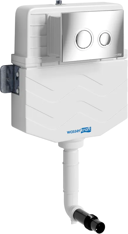 Смывной бачок скрытого монтажа Wasserkraft Aller 10TLT.031.ME.CH01, с кнопкой смыва хром Sancos — официальный сайт