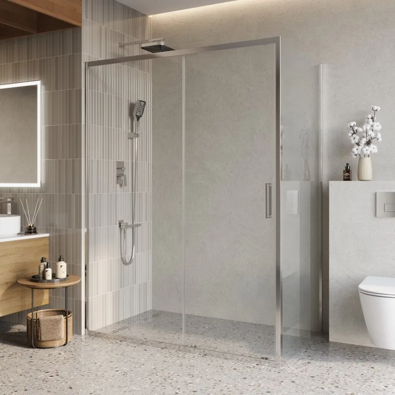 Душевой уголок BelBagno Luce AH-1-150/90-C-Cr профиль хром, стекло прозрачное Sancos — официальный сайт