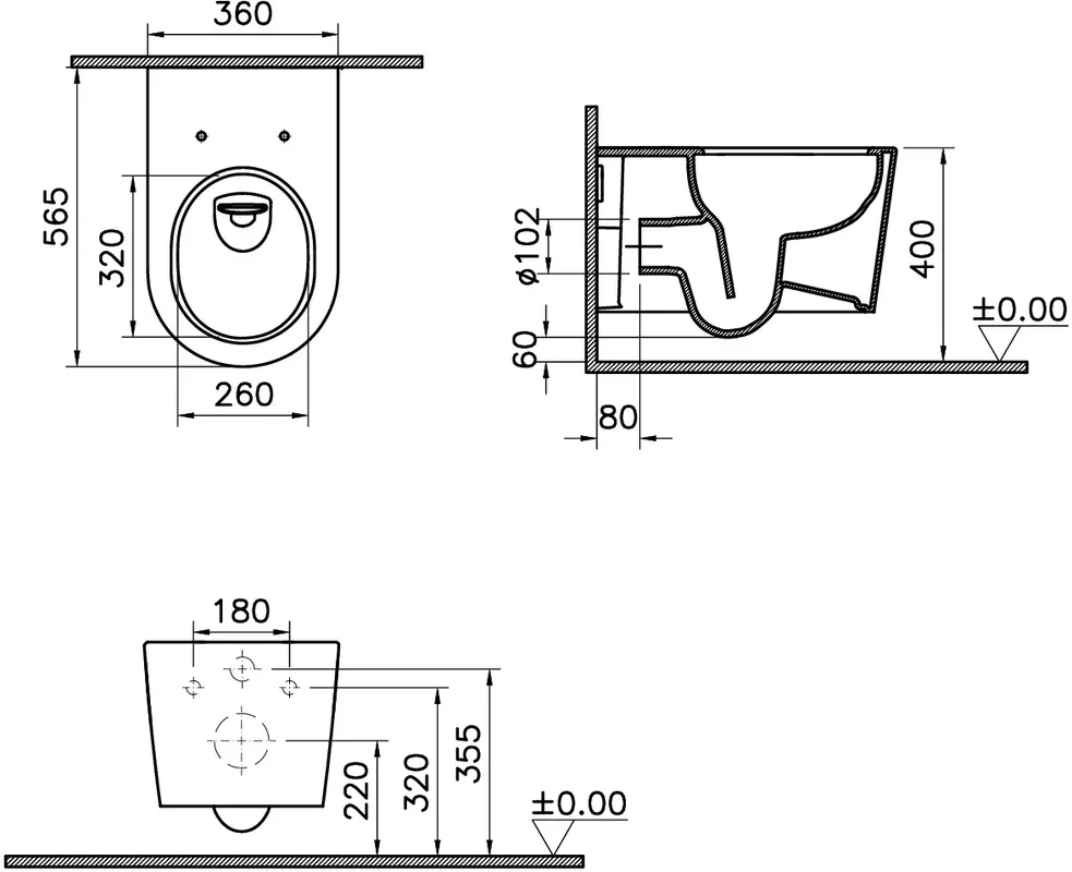 Чаша для унитаза подвесного VitrA Nest QuantumFlush 7870B403-0075 Sancos — официальный сайт