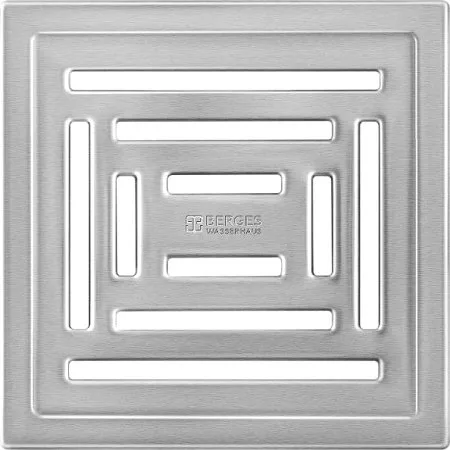 Душевой трап Berges Zentrum Uno 090372 15x15 см, матовый хром Sancos — официальный сайт