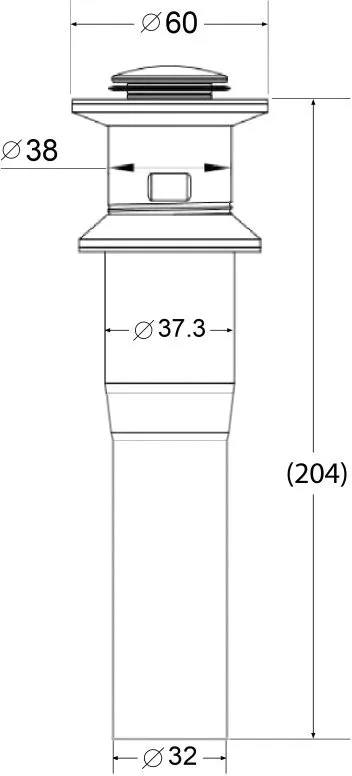 Донный клапан для раковины BelBagno BB-PCU-03-NERO Sancos — официальный сайт