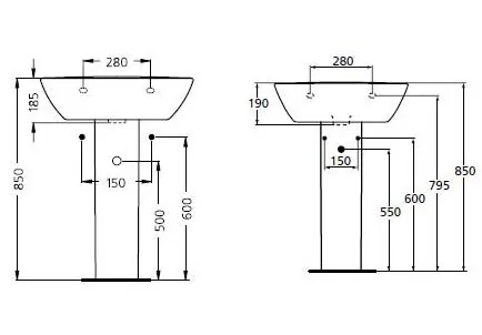Пьедестал для раковины Ideal Standard Oceane W306201 Sancos — официальный сайт