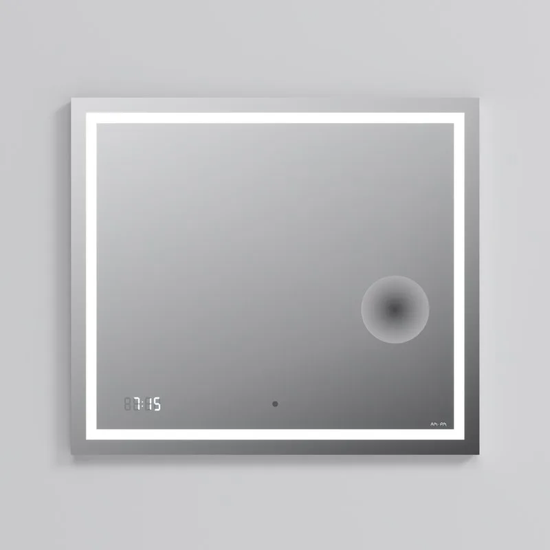Зеркало AM.PM Gem 80 с LED-подсветкой, часами и косметическим зеркалом Sancos — официальный сайт