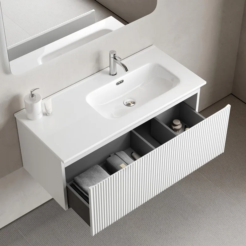 Тумба под раковину Sancos Snob R 1.0 100 подвесная Bianco (белый), SNR1.0100RW Sancos — официальный сайт