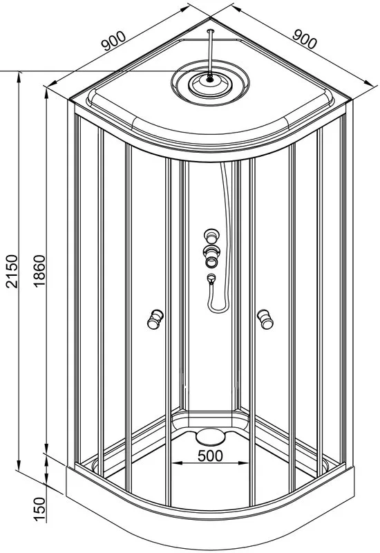 Душевая кабина DTO L 909EL Sancos — официальный сайт