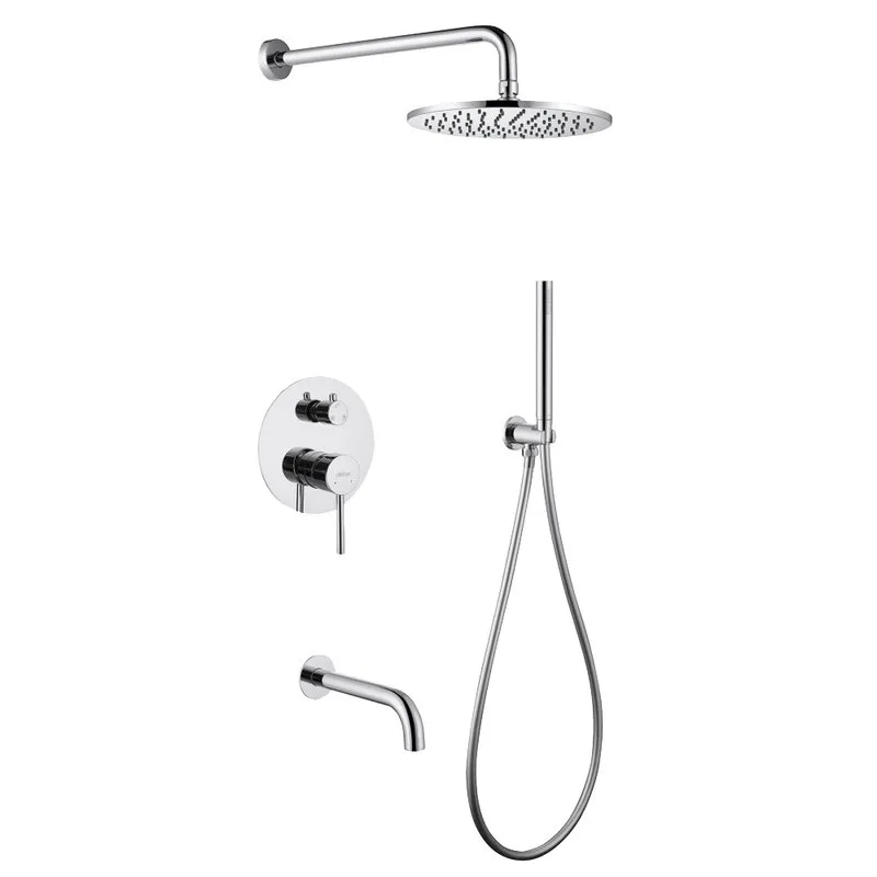 Душевой комплект Abber Wasser Kreis AF8117 С ВНУТРЕННЕЙ ЧАСТЬЮ, хром Sancos — официальный сайт