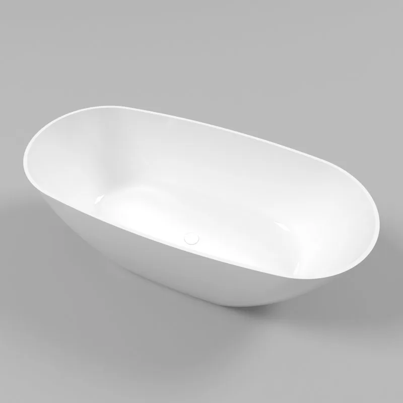 Ванна из искусственного камня WHITECROSS Onyx D 160x75 см, отдельностоящая, белая, овальная, с донны Sancos — официальный сайт