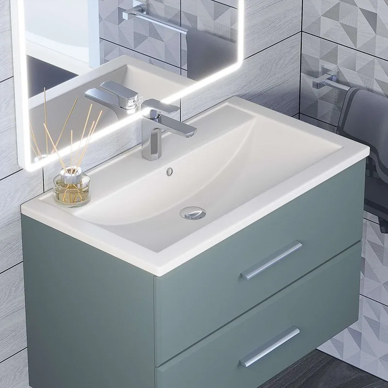Мебельная раковина Uperwood Foster Quartz 291030036 80 см, матовая белая, жасмин Sancos — официальный сайт