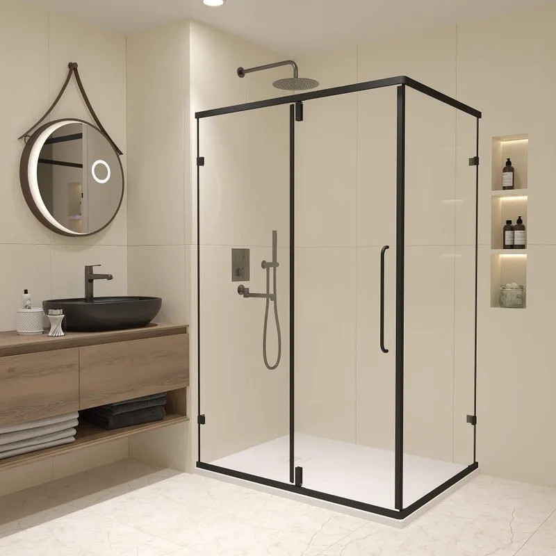 Душевой уголок RGW Classic CL-046-B 120х90x185, профиль матовый черный, стекло прозрачное Sancos — официальный сайт